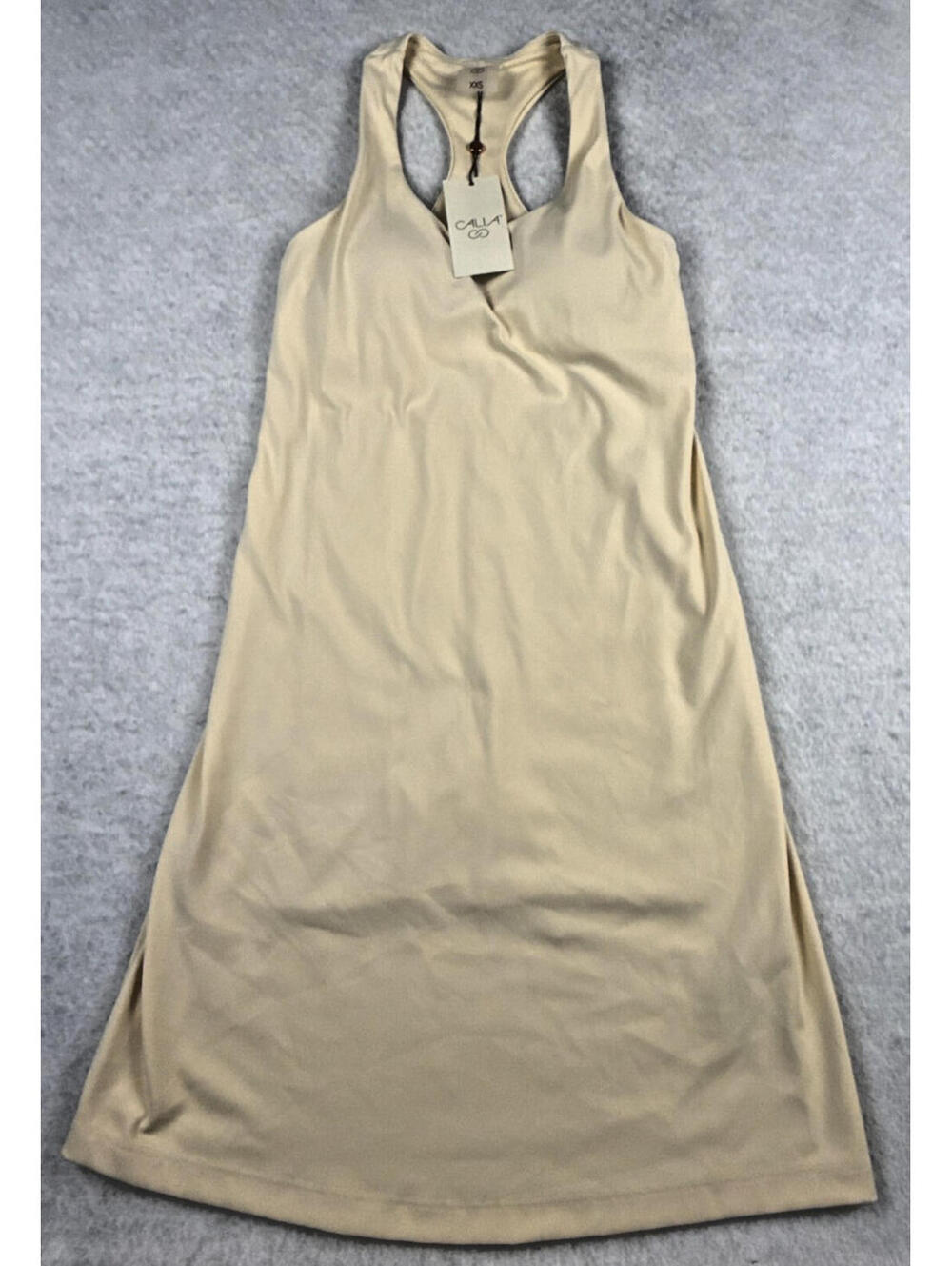 CALIA Womens XX-Small Cream Athletic Dress Built-In Shorts Athleisure NWT